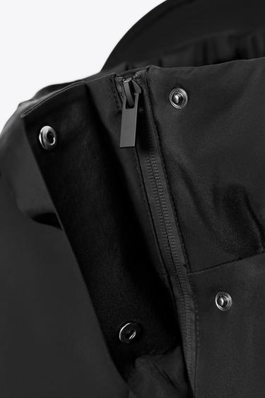 WATER-REPELLENT WINDPROOF HOODED JACKET - Black by Zara