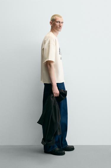 BOXY FIT NUMBER PRINT SWEATSHIRT - Oyster-white by Zara - Image 3