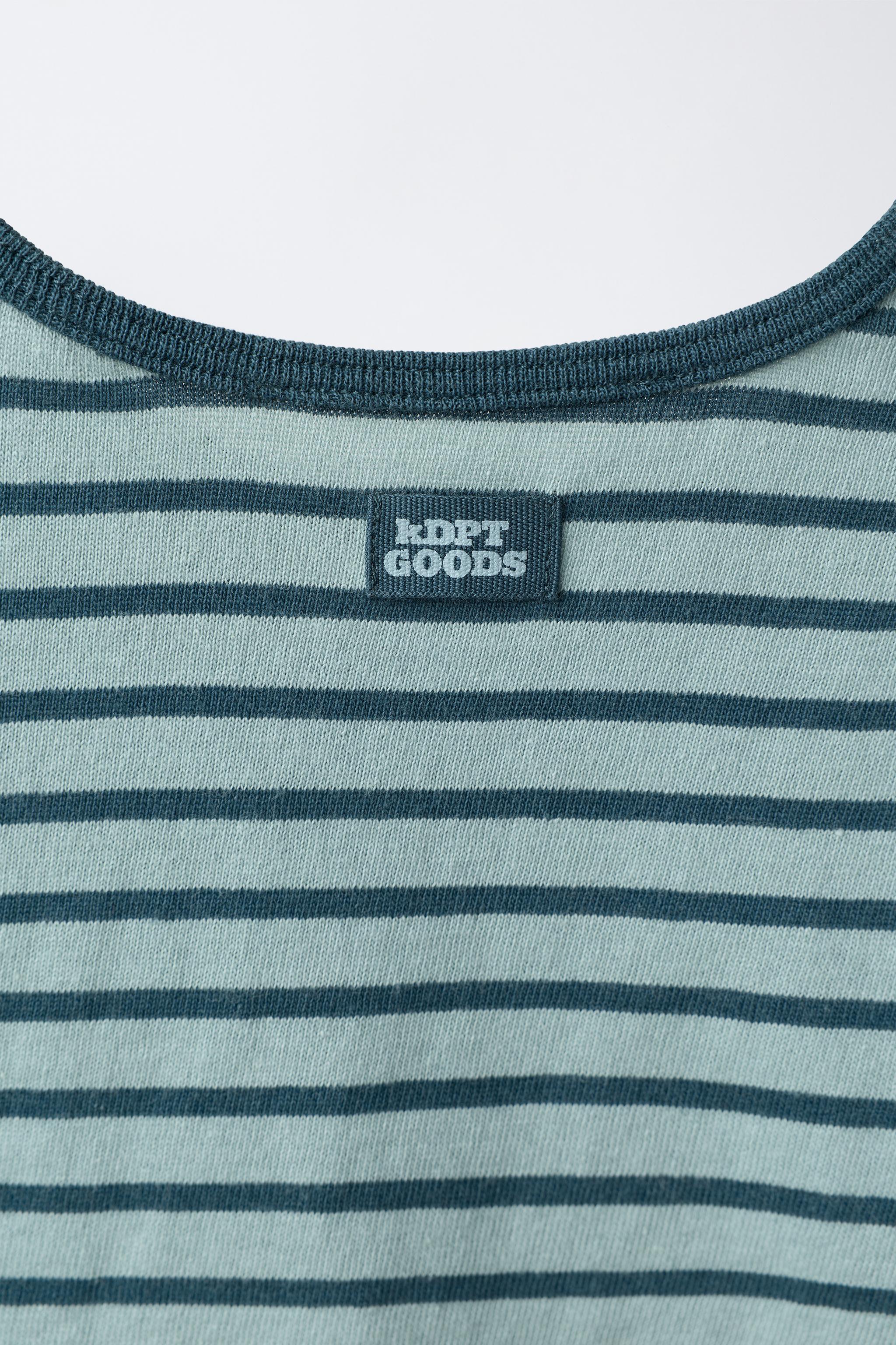 Детские футболки Zara STRIPED LABEL T-SHIRT — фото 5