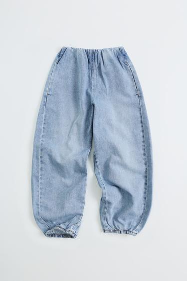 JEANS BALLOON GOMAS FLUIDO - Azul de Zara