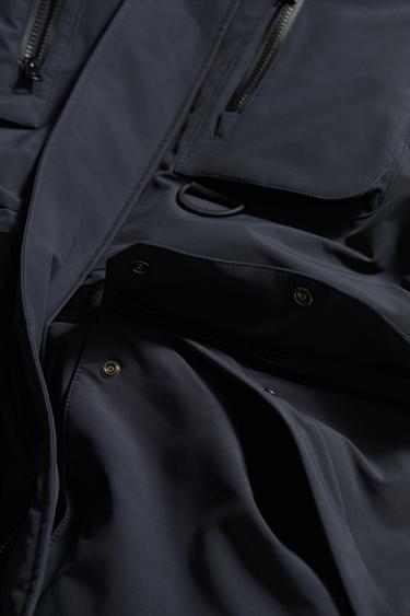 PARKA DÉPERLANTE - Bleu marine foncé de Zara - Image 2