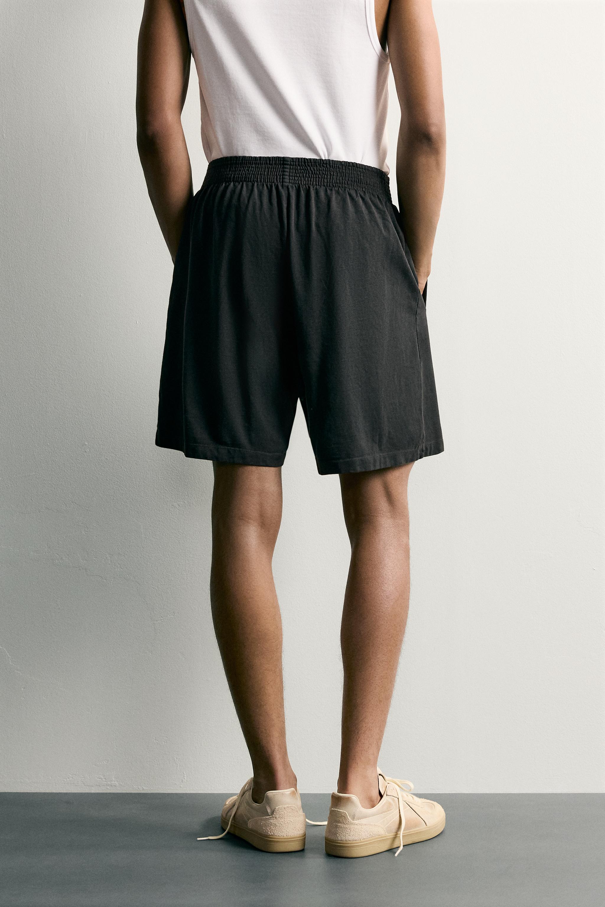 Мужские шорты Zara WASHED LIGHTWEIGHT SWEAT BERMUDAS — фото 3