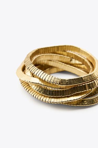 LOT DE BRACELETS MÉTALLIQUES ÉLASTIQUES - Doré de Zara - Image 1