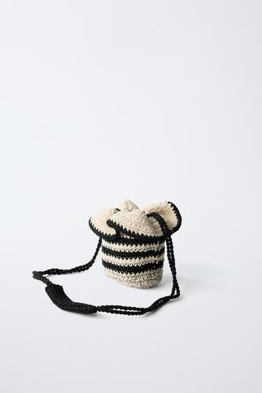 CROCHET CROSSBODY BAG - White by Zara - Image 1