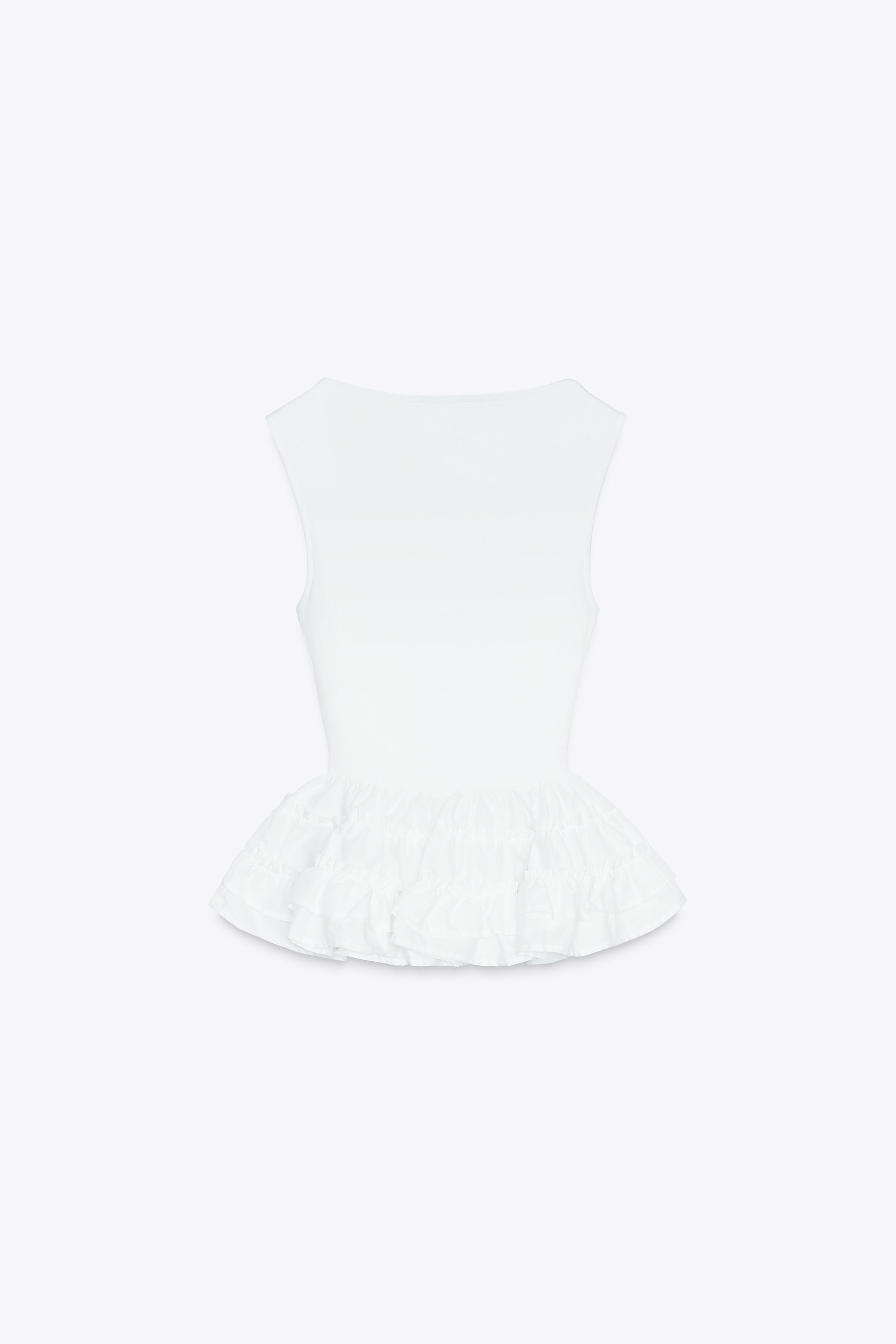 しろ SIDE RUCHED SHIRT - White | ZARA United States