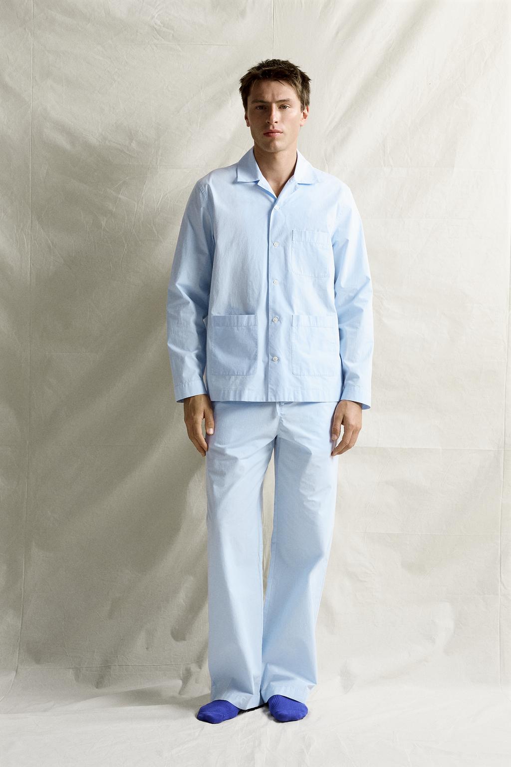 COTTON POPLIN PYJAMA SHIRT