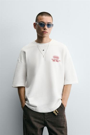 CONTRAST PRINT SWEATSHIRT - Black by Zara