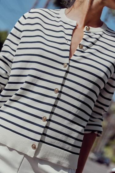 STRIPED CARDIGAN - striped by Zara
