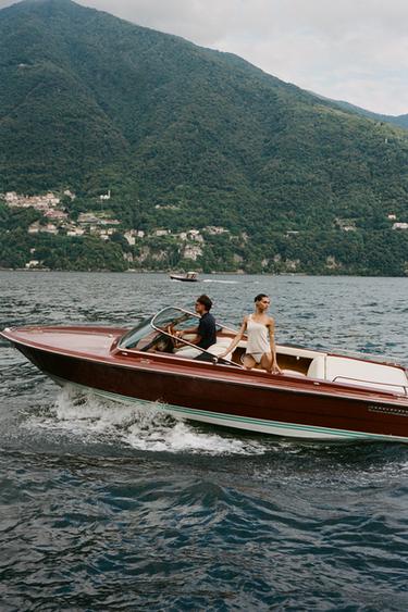 TOP RAJUTAN ASIMETRIS HIASAN - Ecru dari Zara