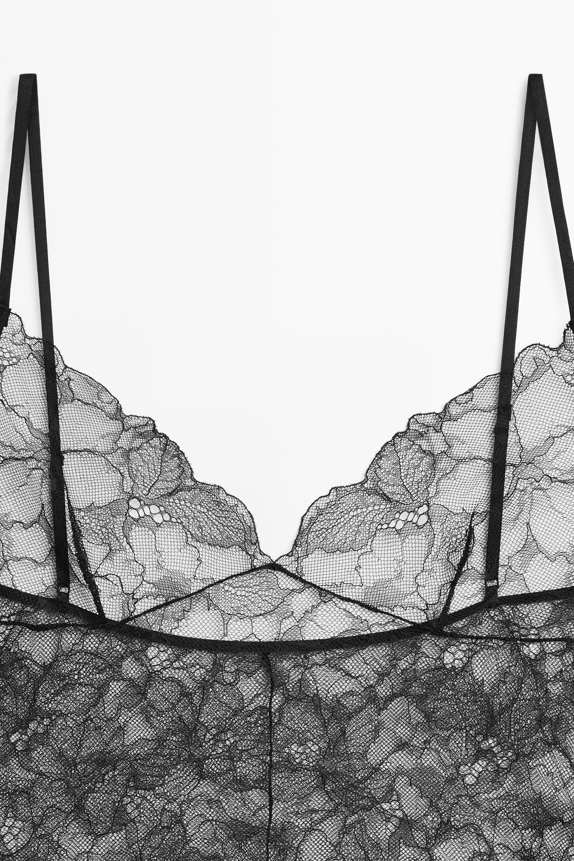 Transparent lace camisole top