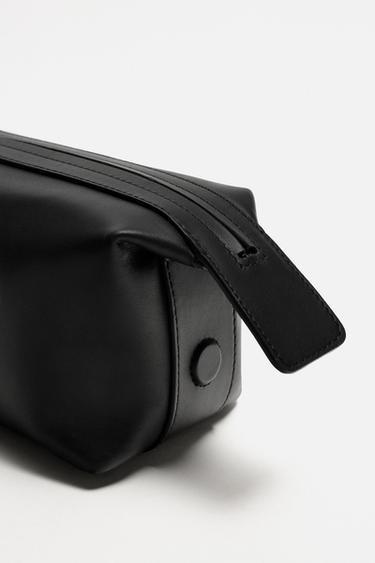 NAPPA LEATHER TOILETRY BAG - Black by Zara - Image 2