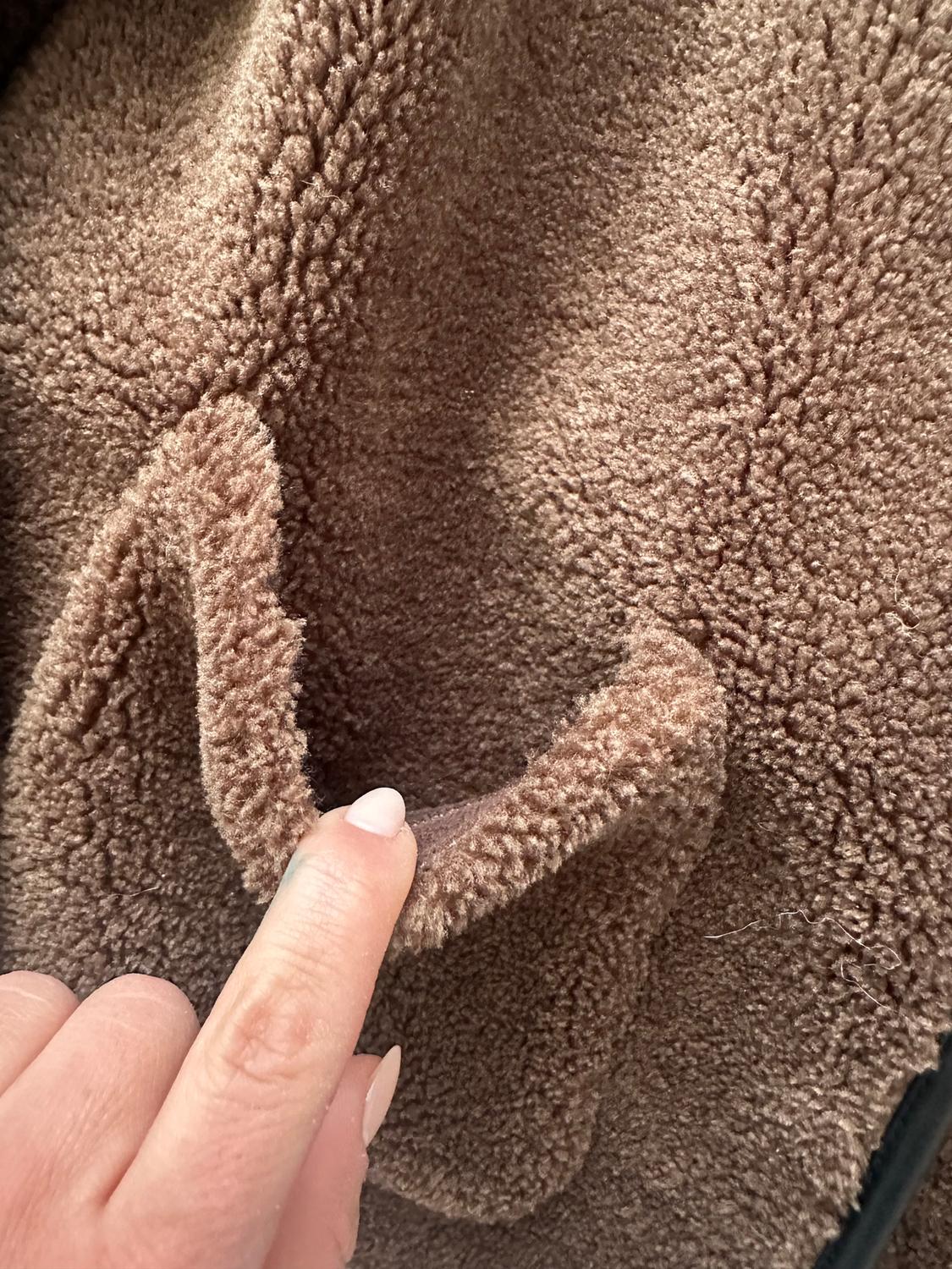 CONTRAST FAUX SHEARLING JACKET - Image 4