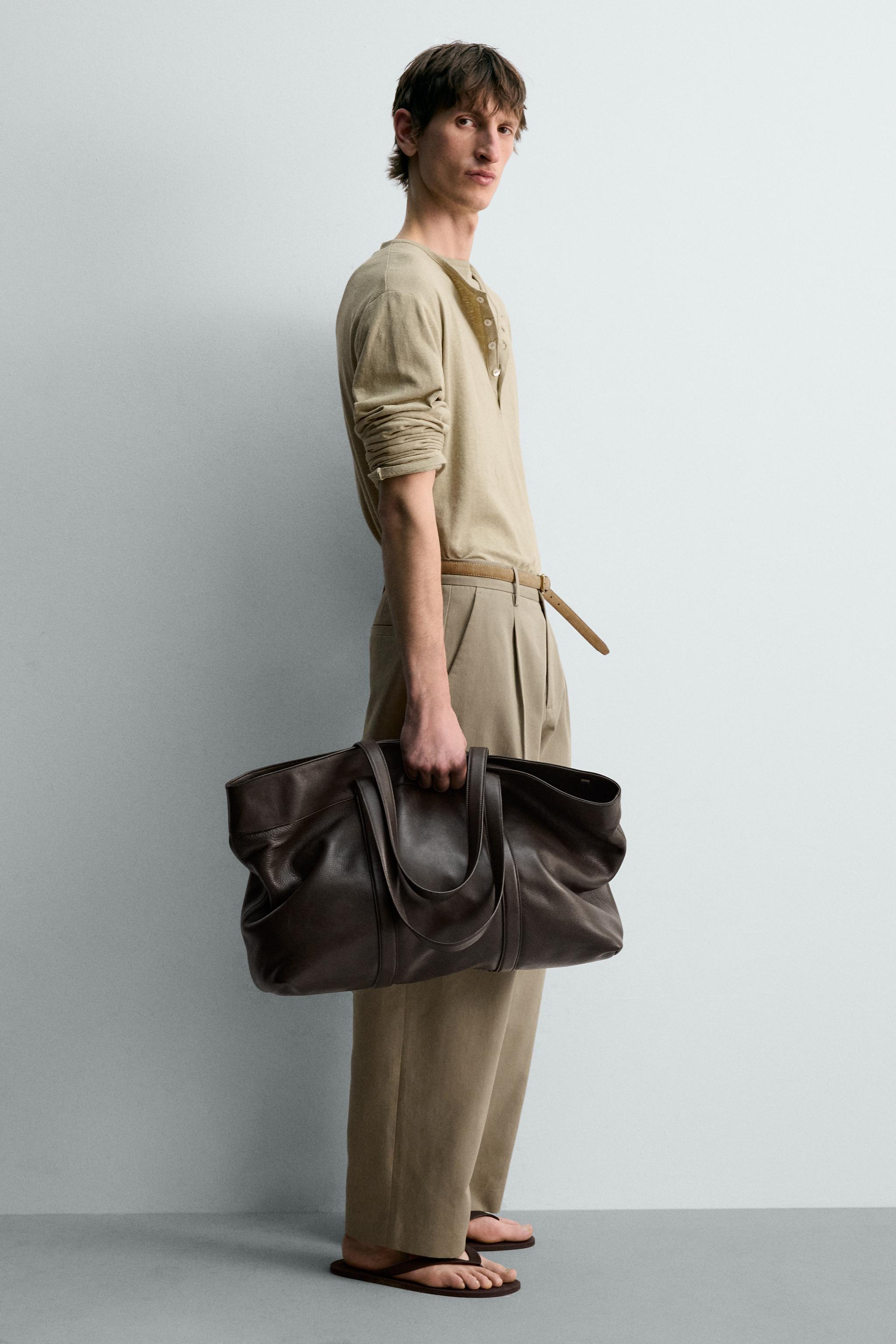 LEATHER SHOPPER BAG