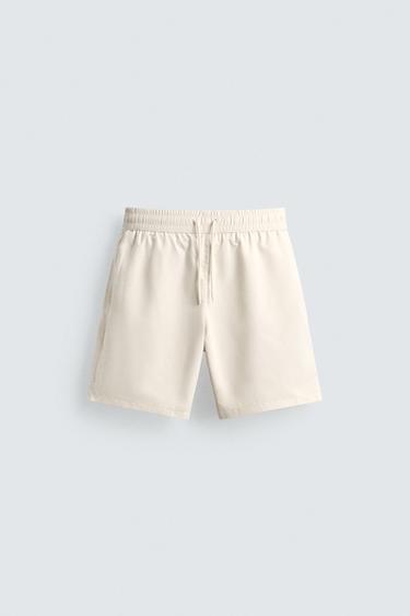 BASIC LONG SWIMMING TRUNKS - Ecru by Zara