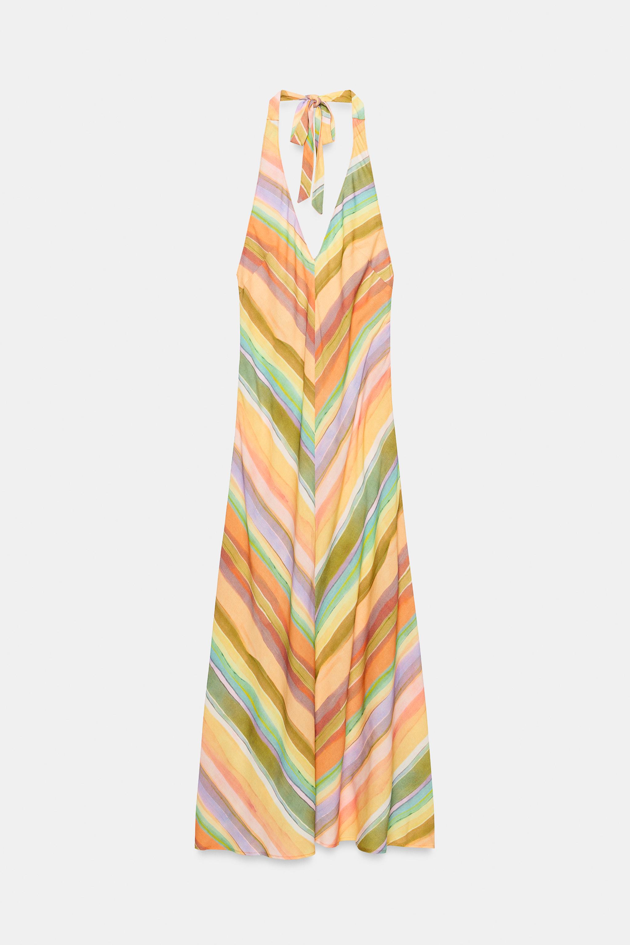 STRIPED LONG DRESS