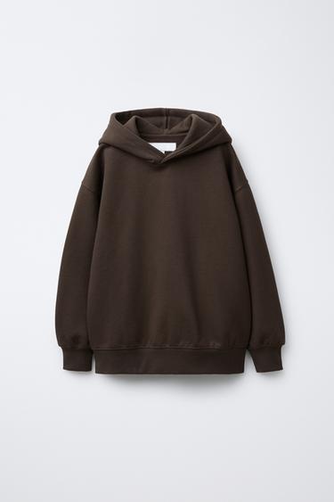 PLAIN HOODIE - Brown by Zara