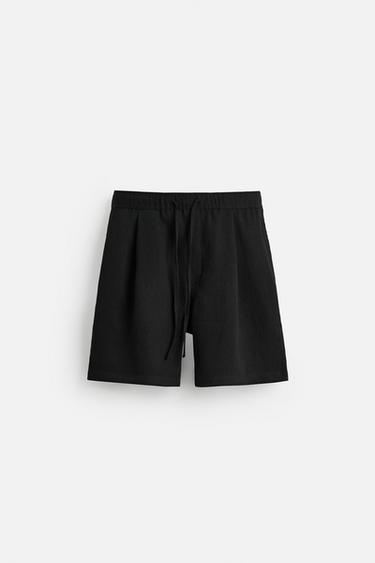 BERMUDA FLUIDE PLIS - Noir de Zara - Image 6