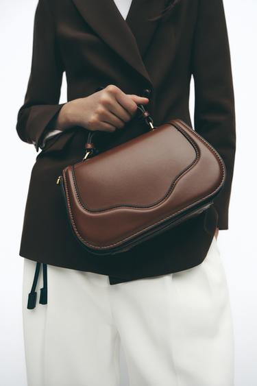 BOLSO BANDOLERA - Tostado oscuro de Zara