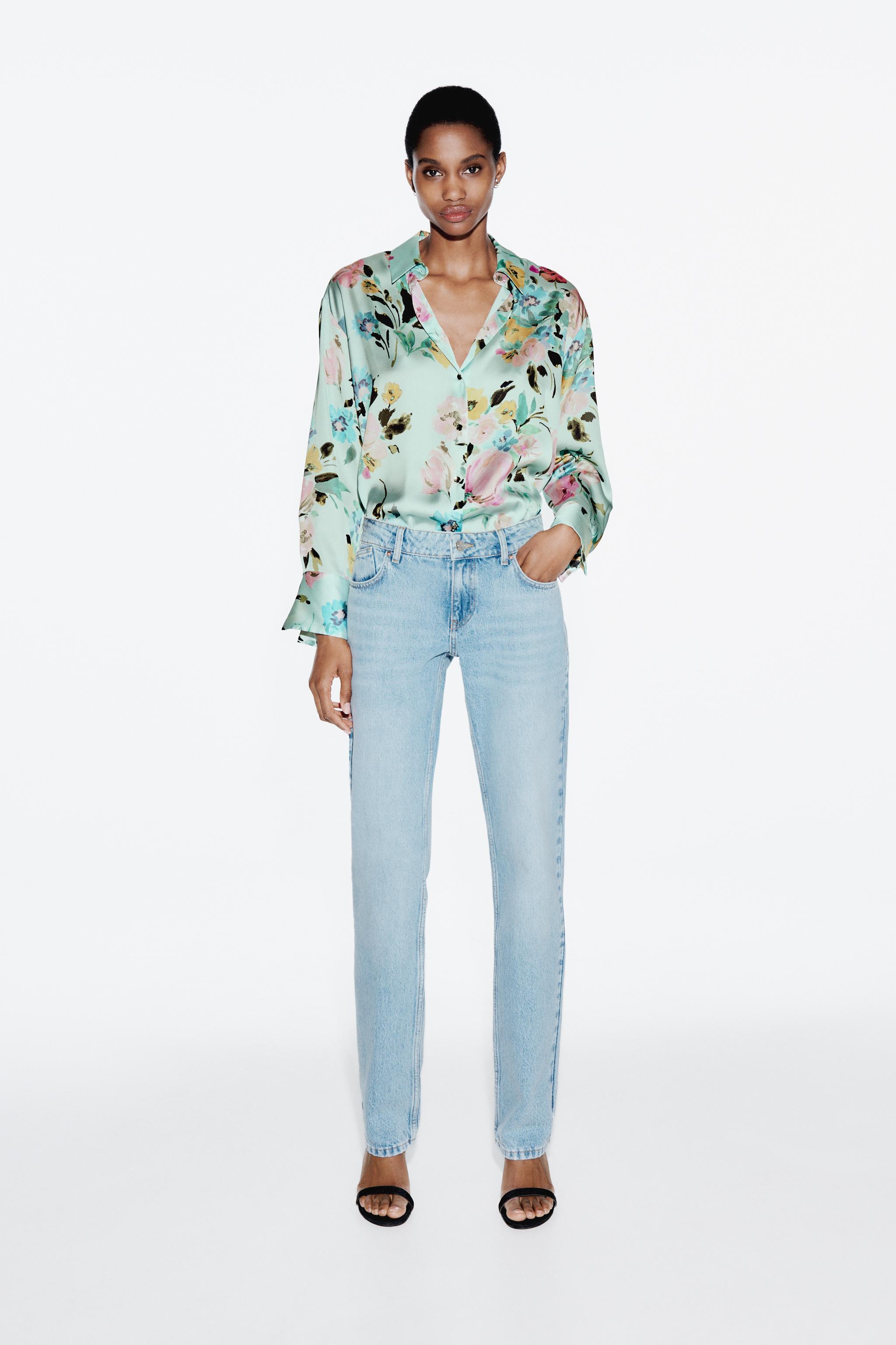 FLORAL BODYSUIT WITH LONG SLEEVES-Blouses-TOPS-WOMAN, ZARA United States
