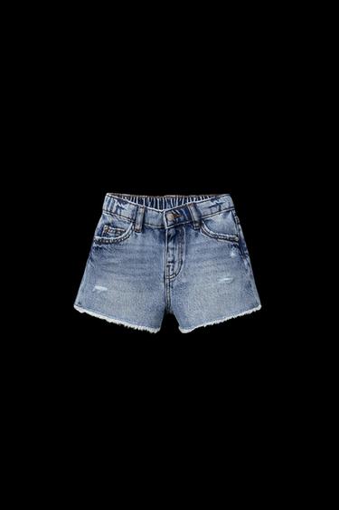 JEANSBERMUDA MIT RISSEN - Mittelblau von Zara - Bild 0
