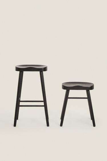 PINE BAR STOOL - Black by Zara