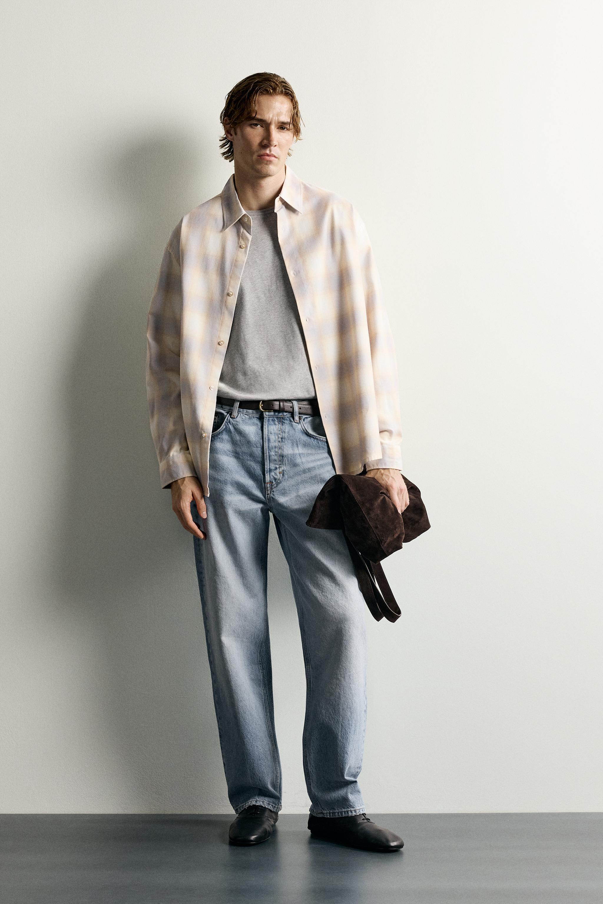 RELAXED FIT PLAID SHIRT