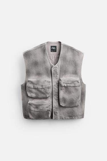 UTILITY POCKET WAISTCOAT - Anthracite grey by Zara