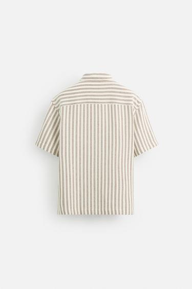 CHEMISE POLO STRUCTURÉE - Marron de Zara - Image 7