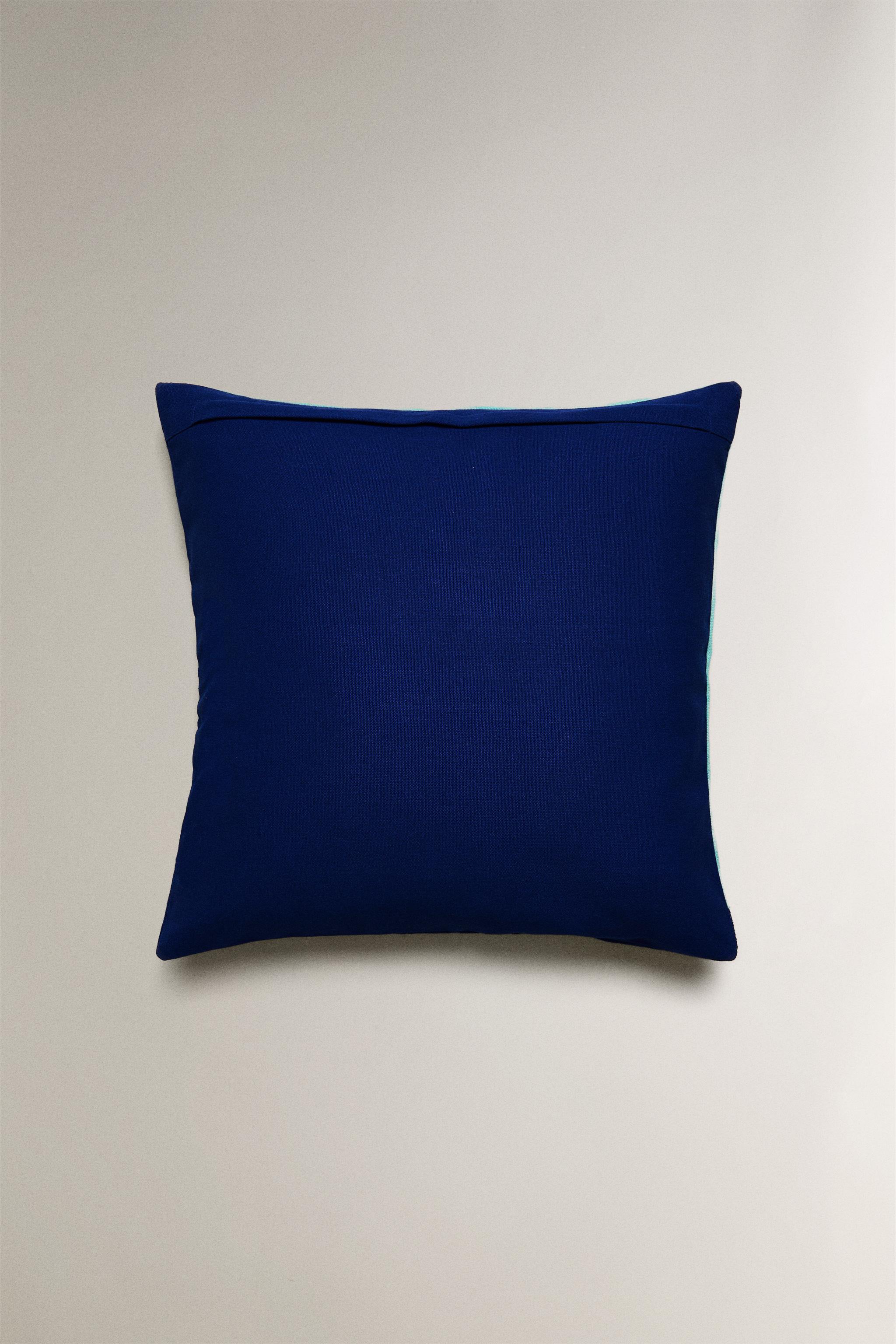 HOUSSE DE COUSSIN COTON CARRÉS X COLLAGERIE