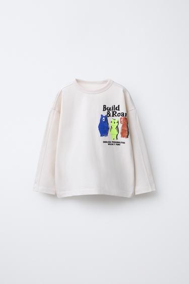 BEAR PRINT T-SHIRT - Ecru by Zara