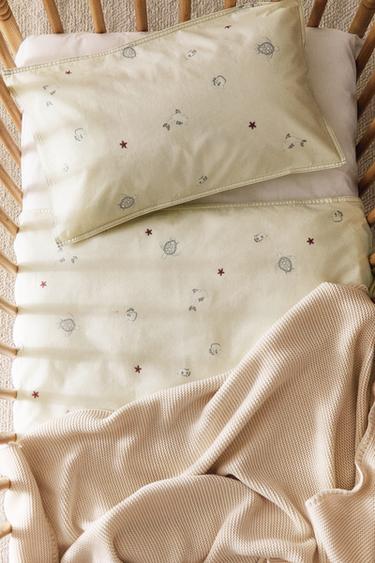 CHILDREN’S SEA PRINT DUVET COVER - Light lime green by Zara - Image 7