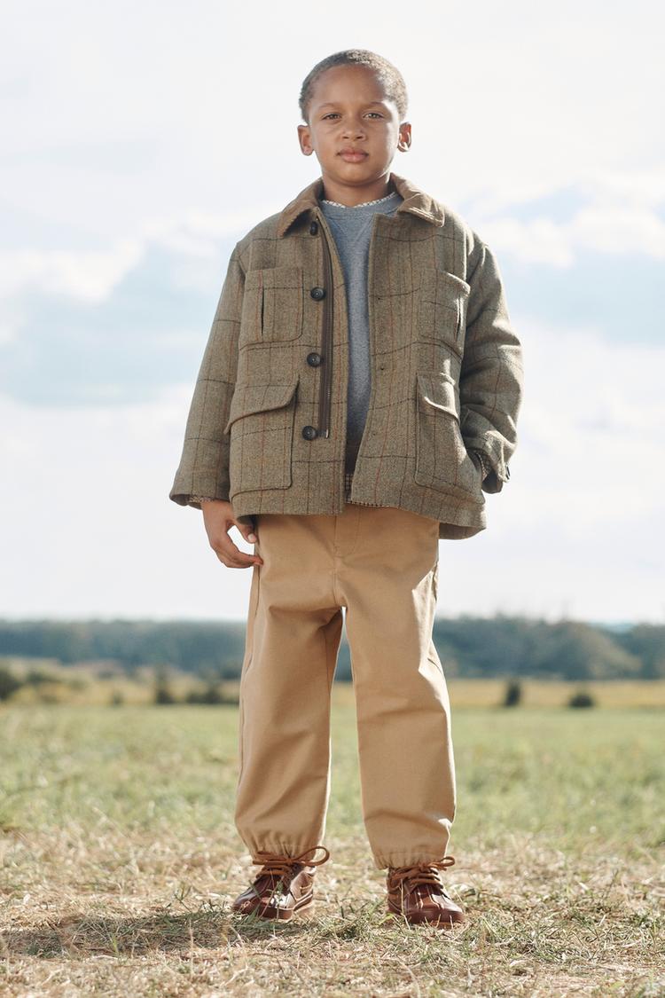 MANTEAU À CARREAUX EFFET MOUTON AVEC LAINE ÉDITION LIMITÉE vert