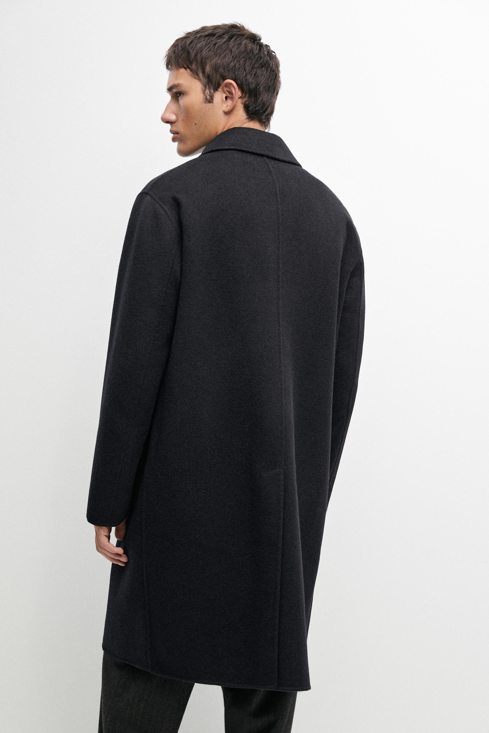 Double-faced wool long coat - Deep blue | ZARA United States