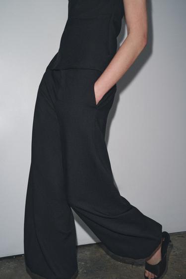 PANTALON BOUFFANT À POIGNETS ZW COLLECTION - Noir de Zara - Image 2