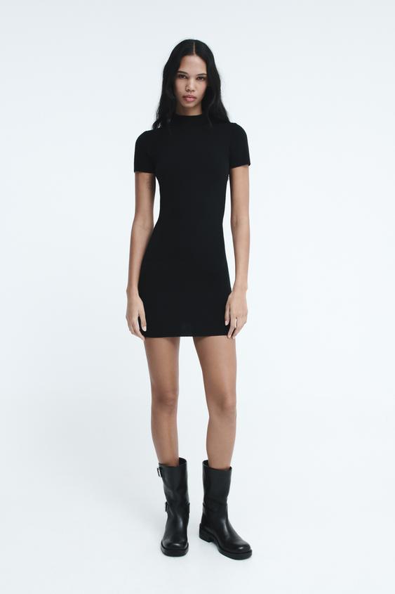 SOFT FITTED DRESS - Black | ZARA United Kingdom