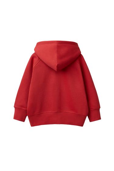 SWEATSHIRT AUS JERSEY MIT REISSVERSCHLUSS - Mittelrot von Zara