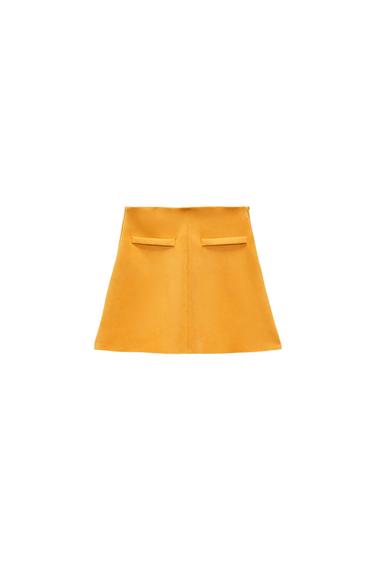 FAUX SUEDE MINI SKIRT