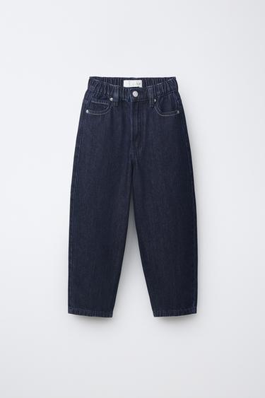 Zara 燈籠版牛仔褲 - 靛青色