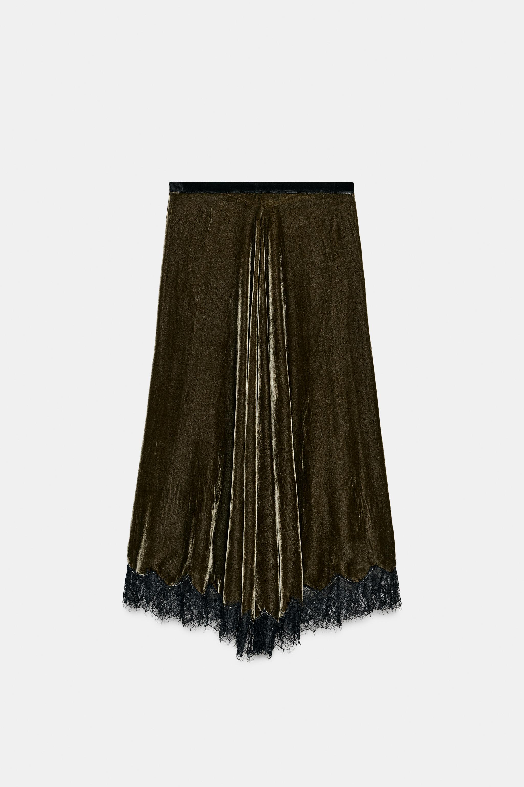 VELVET LACE SKIRT ZW COLLECTION LIMITED EDITION