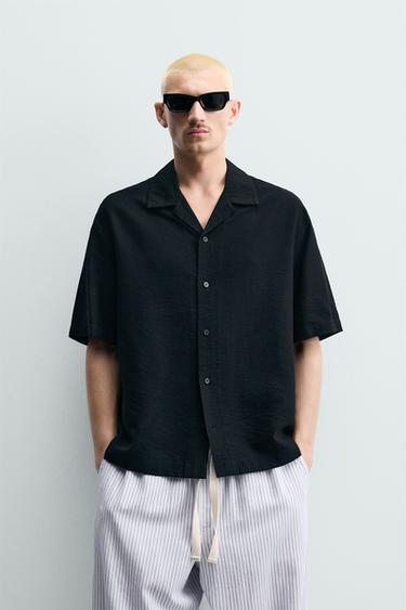 CHEMISE FLUIDE REGULAR FIT - Noir de Zara