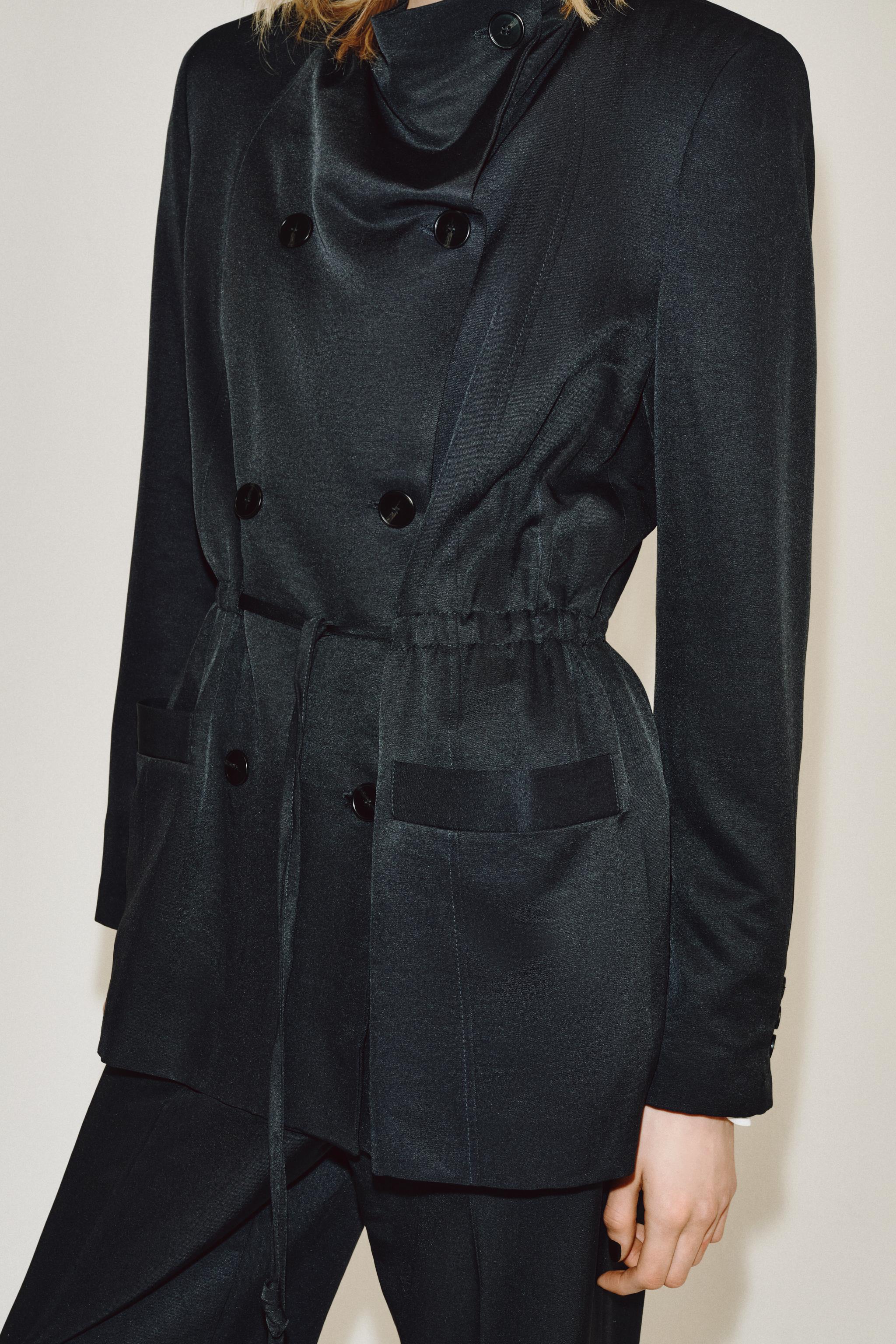 Zw Collection Belted Flowy Blazer by Zara