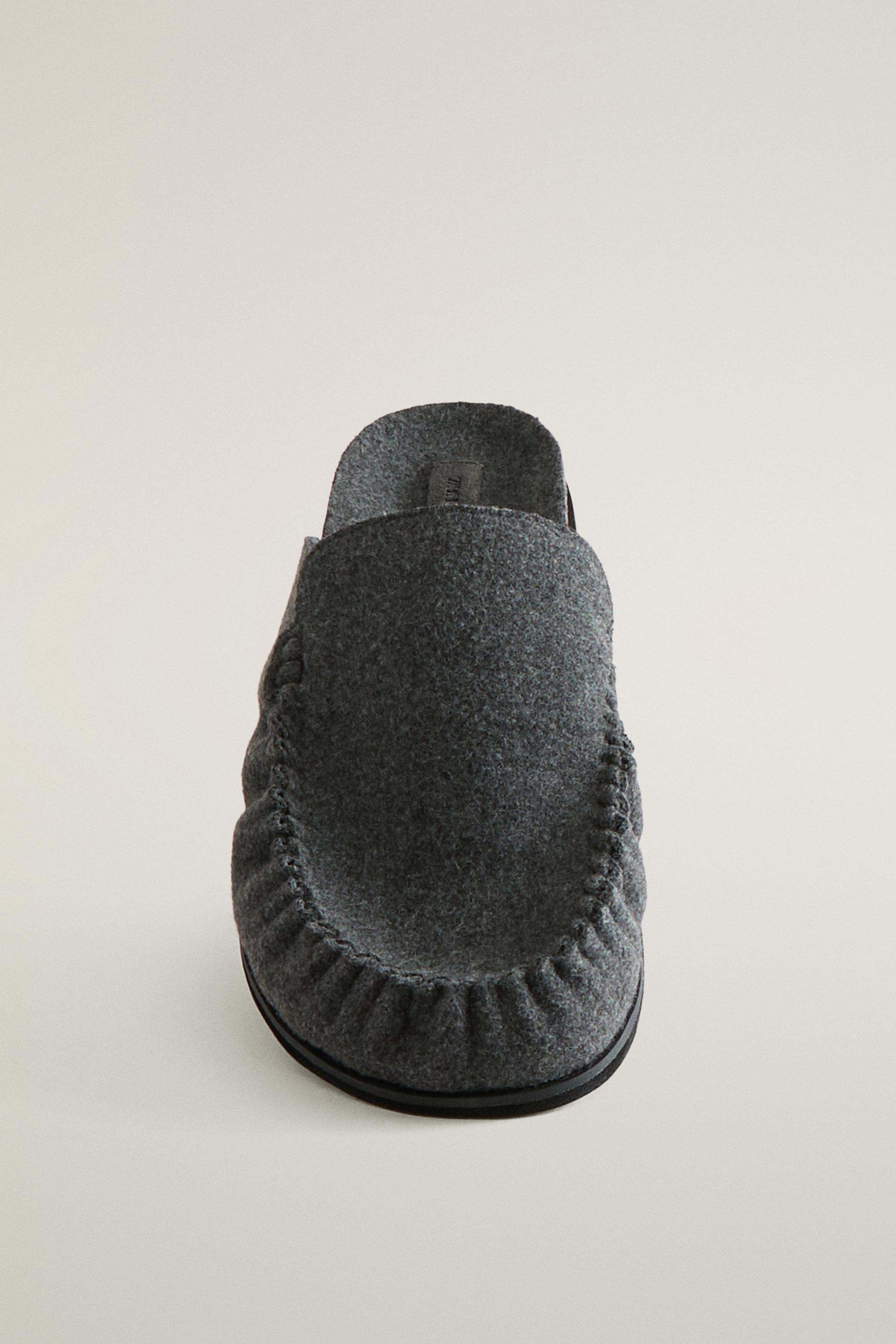FELT MULE CLOG SLIPPERS