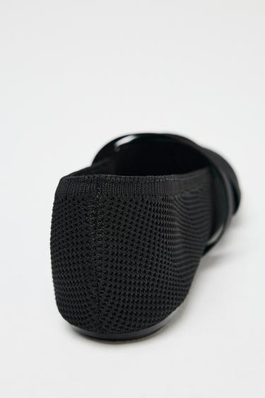 BALLERINES CROISÉES EN TISSU - Noir de Zara - Image 4