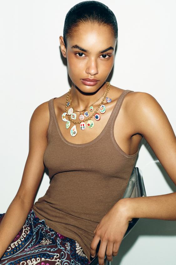 PACK OF 2 RESIN CHARM NECKLACES from Zara - $45.90