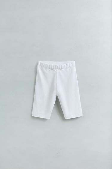 PLAIN CYCLING LEGGINGS - White by Zara - Image 4