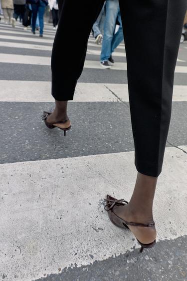 BOW HIGH HEELS - Brown by Zara - Image 1