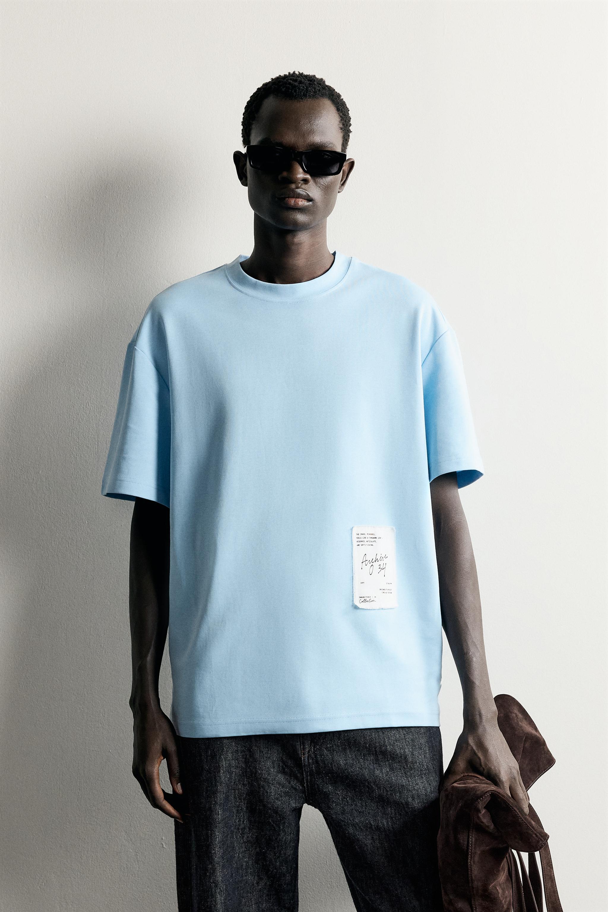 T-SHIRT RELAXED FIT À PIÈCE CONTRASTE