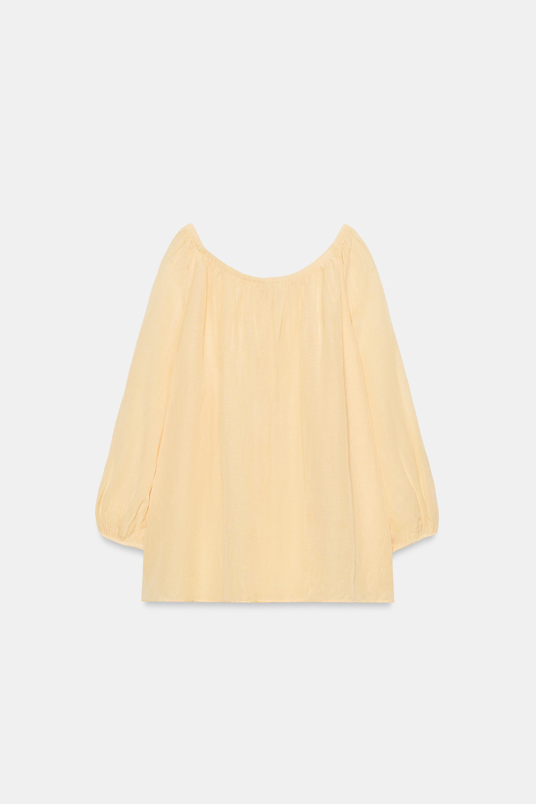 LINEN BLEND BLOUSE ZW COLLECTION