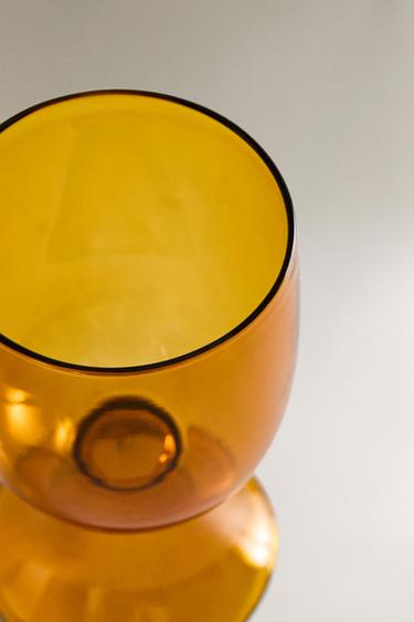 SHORT COLOURED BOROSILICATE GLASS X COLLAGERIE - Ochre by Zara - Image 2