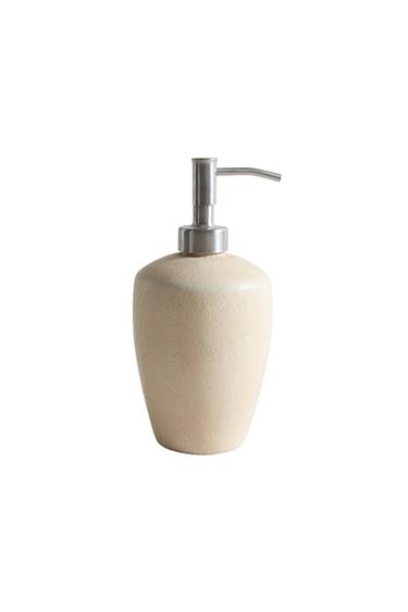 EARTH BROWN CERAMIC SOAP DISPENSER - Grey by Zara